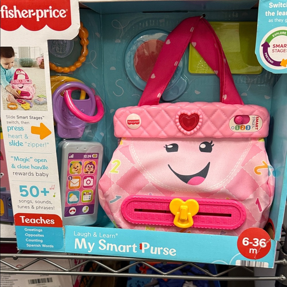 Fisher-Price Pink Interactive Laugh & Learn Smart Purse